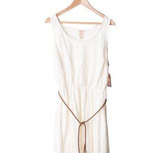 Cream rustic lace dress